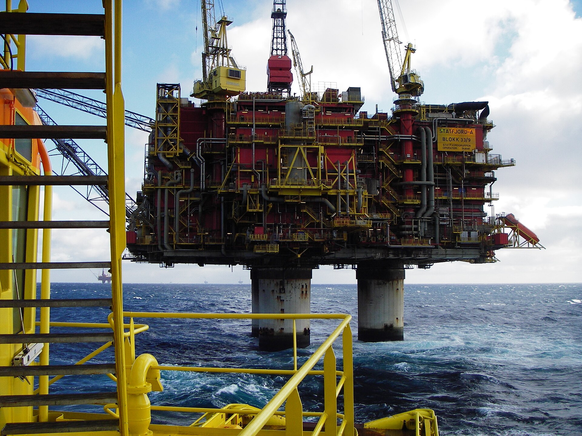 Statfjord A oil platform in the North Sea.